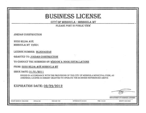 Business License Search .